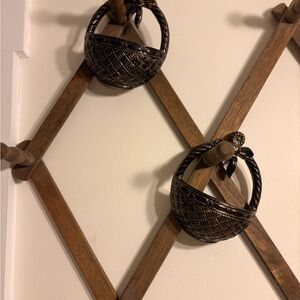 Set of 2 vintage 3” Homco Burwood faux-wicker baskets 🧺